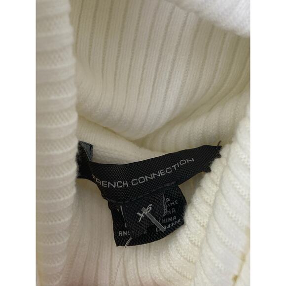 French Connection Babysoft Ribbed Turtleneck Sweater Chunky Neck Old Money Sz XS - Picture 6 of 10